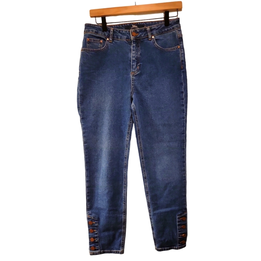 Boden, The Chester Jean, Button Ankle Cuff Jeans (4 Buttons), Women's sz 6R, L-